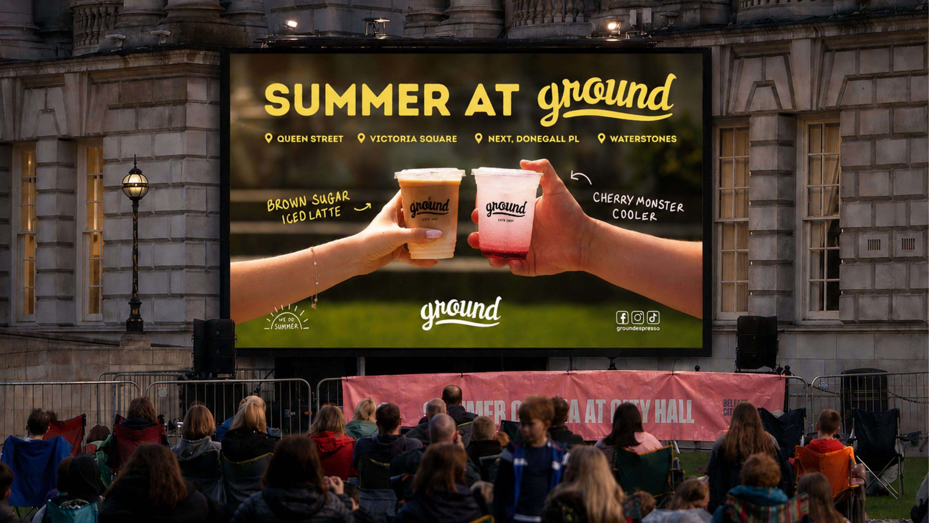 Belfast One outdoor cinema advertising